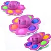 Heetste Fidget Speelgoed Spin Snelle Simple Dimple Sensory Push Bubble Adult Stress Reliever Decompressy Toy voor kinderen Vroege Onderwijs