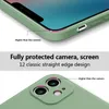 2021 Luxus Original Square Flüssig Silikon -Telefonhüllen für iPhone 12 11 Pro Max Mini XS X XR 7 8 Plus SE 2 Dünne Weiche Candy 5723006