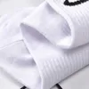 高女性の男性靴下品質の綿の古典的な足首の文字通気性黒と白のミキシングサッカーバスケットボールスポーツSockkj84