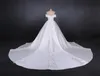 Элегантное красивое свадебное платье без рукавов Appliques Pown a Line Bridal Sweep Train High-End Custom Maste Slicpless Chast