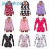 Femmes Combinaisons Designer Pyjamas Onesies Saint Valentin Cadeau Vêtements De Nuit Body Bouton D'entraînement Léopard Imprimé Col En V Dames Barboteuses Courtes