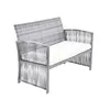 US STOCK GO 4 Pieces Outdoor Furniture Rattan Chair & Table Patio Set Outdoor Sofa for Garden Backyard Porch and Poolside a41 a19 a00