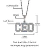 Custom Name A- Z Letters Pendant Necklace with 3mm 24inch Rope Chain For Men Women Gifts Cubic Zirconia Charm Hip Hop Jewelry