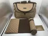 3pcs/set Diaper Bags Print Leather Canvas Functional Shoulder Bag for Mommy Bags