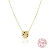 Canner 925 Sterling Silver Necklace for Women Ins Style Leopard Zircon Pendantチェーンネックレス