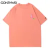 Chinesischer Stil Hip Hop Casual Männer T-Shirts Sommer Drachen Print Kurzarm T-Shirts Baumwolle Streetwear Harajuku T-Shirts Tops 210602