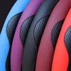 Coprivolanti 37-38cm Traspirante Antiscivolo Copriauto in pelle PU Modello sportivo in fibra di carbonio Senza fascia elastica con anello interno