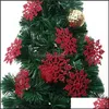 Christmas Festive Supplies Home & Gardenchristmas Decorations 12Pcs 4 Colors Plastic Fake Snowflake Party Hanging Pendants Year Xmas Tree Or