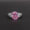 2021 REAL 925 Anello d'argento sterling 9*11mm ovale taglio aqumarino citrino gemma ghiottonata di gioielli di moda per l'anniversario femminile femminile