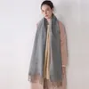 2021 신사 숙녀 스카프 목도리 이중 사용 가을과 겨울 따뜻함 모방 캐시미어 순수한 색 양면 프라이드 스카프