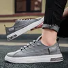 Hombres mujeres zapatos de moda color blanco gris negro para hombre entrenadores deportivos plataforma zapatillas de deporte tamaño 39-44 v037