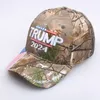 Camo Camouflage Donald Trump 2024 Hat Presidential Election Make America Great MAGA Caps USA Flag 3D Embroidery Letter Men Sport Baseball Cap for Women Female