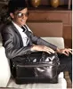 Maletín de cuero genuino para hombre, moda de negocios de lujo, alta calidad, bolso de hombro para ordenador portátil de 15 ", bolso de mano negro