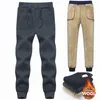Cashmere sweatpants cordeiro lã mais tamanho homens corredores trilha calças cintura elástica esporte calças casuais roupas fitness preto cinza 211013