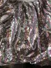 Jesień Off The Ramię Cekiny Topy Kobiety Z Długim Rękaw Slash Neck Sparkly T Shirt Moda Streetwear Glitter Club Party Crop Top T200108