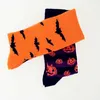 COCOCAT Halloween Socks Men and Women Pure Cotton Cool Street Sport Skate Sock Bat Pumpkin Funny Socks Wholesale X0710