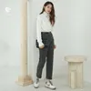 Fansilanen Leopard Print Svart Straight Jeans Kvinnor Höst Vinter Casual Hög midja Pojkvän Kvinnlig Vintage Denim Pants 210607