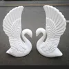 Upscale Party Decor White Angel and Swan Roman Column Wedding Decoration Event Welcome Area Ornament Props Supplies