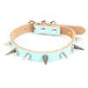 Colliers pour chiens Laisses Cuir de vachette pur Chiens Rivet à pointes en cuir pour collier de chat Animaux de compagnie Collier Fournitures Accessoires Collier Chien Halsband Hond