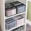 Clothing & Wardrobe Storage Jeans Compartment Box Closet Clothes Drawer Mesh Separation Stacking Pants Divider Can Washed Home Organizers