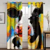 Curtain & Drapes 3D Cute Fashion Dog Cow Animal Pattern Blackout Kit, Suitable For Home Curtains In Children's Living Room And Bedroom