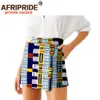 Zomer Vrouwen Shorts Rokken Mode Losse Hoge Taille Ankara Casual Korte Culotte Afrikaanse Print Kleding Wax A007 210714