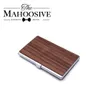 10 PCSLOT REAL Wood Business Business Business Card Clips Clips Top Ultra Thin Wallet Minimalist Aluminium Credit4918172