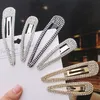 Хрустальные волосы клипа серебряный золото Barrettes клипы Bobby Pin для женских ювелирных украшений и песчаных подарков и песчаных подарков