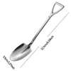 Stainless Steel Shovel Spoon Hanging Salad Cheese Shovels Watermelon Ice Cream Honey Spoons Hotel Kitchen Tableware Supplies BH5195 WLY