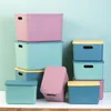 Diverses boîtes de rangement avec couvercle Snack Jouets Vêtements Chaussettes Culottes Panier de rangement Ménage Armoire Organisateur Vêtements Boîte en plastique 210309