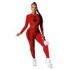 Kvinnor Två stycken outfits2023New Black Queen Spade Q Women Lace Up Midjet Tee Tops Pencil Pants Passar Active Wear Tracksuit