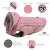 Winter Hond Kleding Dikke Fleece Warm Kleding Jas Reflecterende Verstelbare Buik Gewatteerde Jas Verwijderbare Hood 211106