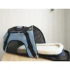 Portable mesh andningsbar bärare s för små hundar vikbara katter handväska resa djur transportväska