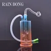 Mini Iceblue Стеклянная Стекло Горелка Bong Кальян Водопроводные трубы с толстыми Pyrex Heady Recycler DAB Буровые бонги для курения с 10 мм Стеклянный масло