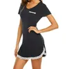 Soft Women Sexy Sleepwear Dress Cotton Solid Color Lace Stitching V Neck Short Sleeve Nightwear Lingerie Home Clothing 210924