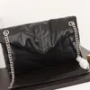 Designer Frauen Umhängetaschen Handtasche Geldbörse Echtes Leder Hochwertige Schaffell Tasche Kette Schultergurt Metall Ornamente Reißverschluss Innentasche