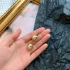 Stud Round Ball Designs örhängen Geometriska texturerat guld för kvinnors stjärnkorg