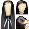 Topkwaliteit Hd Front 6 6 Sluiting 4 4 Pruik 100% Braziliaans Menselijk Haar Pre Geplukt Kant Wig242C