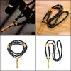 Collane con ciondoli Pendenti Gioielli Oiquei Uomo Classico Nero Cristallo Opaco Naturale Pietra Gialla Buddha Chocker Collana Surfer Gioielli Mala