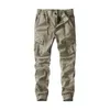 Мужские весенние осенние брюки чистые хлопковые рабочие брюки мужские грузовые мода одежда военные многозамарневые армия 210715