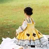 Lolita Royal Klänningar för Baby Girls Princess Dress Infant Vintage Ball Gown Boutique Kläder Barn Födelsedag Frocks 210615