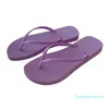 Bonbons couleur plage tongs femme été pantoufles sandales souple PVC sans lacet blanc violet chaussures femme mode diapositives SH407 Y220