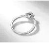 Design romantico Piccolo 5,5 mm Lab Anello con diamanti Argento 925 Gioielli Promessa Anelli di fidanzamento Fedi nuziali Regalo delle donne J-385