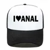 I Love Anal Funny Print Cap Drewno Gay Pride Prank Joke Penis Butt Sex Men Meth Visor Outdoor Sun Hat Regulowane Czapki Q0703