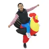 2019 new Halloween Inflatable Rooster for adult Children Costume Blow Up Suit Party Carnival Fancy Dress for Purim kid Chicken Q0910