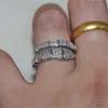 Marca 925 Anillos de serpiente de plata esterlina para mujer Anillo de compromiso de diamante pavimentado de lujo Joyería de topacio blanco de boda estampado 10kt 211120