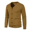 Męskie swetry Fashion Cardigan Casual Długi Rękaw Dzianiny Sweter Ropa de Hombre Coats Tops