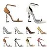 High quality Women Dress Shoes Red Bottom High-heeled Luxurys Designers Shoe 10cm Heels Black Golden Gold Wedding Bottoms