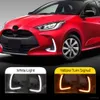 Led luz de circulação diurna para toyota yaris vios 2020 2021 2022 dinâmico turn amarelo relé sinal carro drl luz do dia