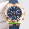 7 Styles Montres de qualité supérieure 8F 5500V / 000R-B074 Patrimony Overseas Chronograph Cal.5200 Montre automatique pour homme Cadran argenté Bracelet en caoutchouc Montres de sport pour hommes